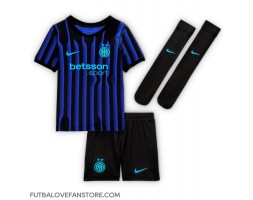 Inter Milan Alessandro Bastoni #95 Domáci Detský futbalový dres 2025-26 Krátky Rukáv (+ trenírky)